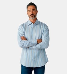 Chemise à rayures multi fond ciel coupe cintrée Atelier Privé