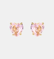 Boucles d'oreilles pierre coeur La Diamantine Rosa Centifolia Les Néréides