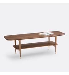 Table basse vintage, plaqué noyer La Redoute Interieurs