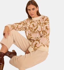 Pull Crème À Manches Longues En Alpaga Mélangé Anae Maison 123