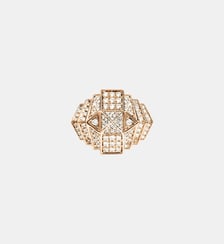Bague Rockaway Mini Pyramide - Or Rose & Diamants Statement
