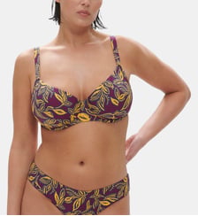 Haut de maillot de bain avec armatures - Imprimé Violet Agadir Simone Pérèle