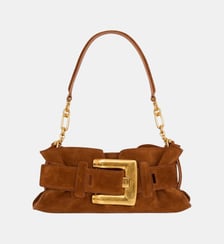 Sac Anthem Mini en cuir suédé Balmain