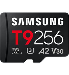 Carte Micro SD T9 256G U3 V30 A2 Classe 10 Samsung
