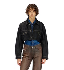 Veste trucker cropped oversize en rinse denim Diesel