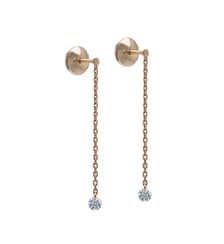 Pendants d'oreilles 360° - 2 diamants, poids total 0,14ct approx. - Or rose 750‰ La Brune & La Blonde