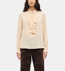 Blouse à volants en soie - LOAN Gerard Darel