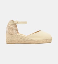 Espadrilles compensées à bride cheville et talon tressé CAROL Castaner