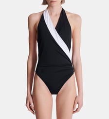 Maillot de bain 1 pièce bicolore Balmain