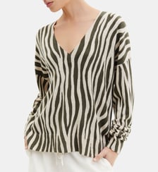 Pull col V imprimé Bompard