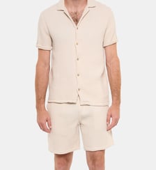 Short beige en nid d'abeille Gili's