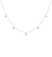 Collier 360° - 5 diamants, poids total 0,50ct approx. - Or blanc 750‰ La Brune & La Blonde