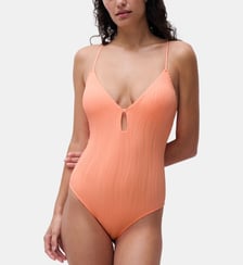 Maillot de bain 1 pièce sans armature plongeant coque Chantelle Pulp
