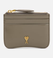 Porte Cartes Zippé Paris Paris En Cuir Glacé unisexe AMI Paris
