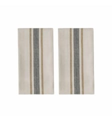 Lot de 2 serviettes en coton à rayures OYOY