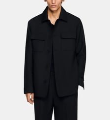 Veste droite en laine mélangée Sandro
