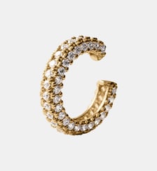 Manchette d’oreille en argent 925 dorée 18K avec des cristaux Aristocrazy