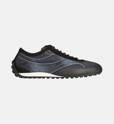 Baskets Racing Low en nylon et cuir Balmain