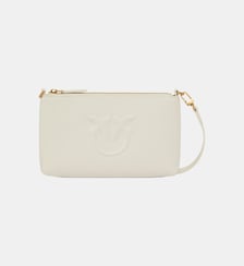 Sac plat à bandoulière en cuir Pinko