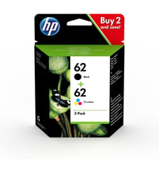Cartouche d'encre 62 noire + 3 couleurs HP
