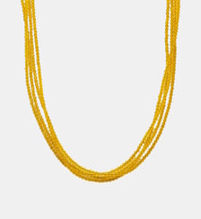 Pendentif plaqué or jaune 18 carats avec cristaux jaunes Aristocrazy