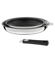 Malice - Série de 2 poêles 20/24cm revêtement céramique avec poignée noire Cuisinox