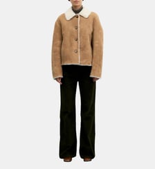 Manteau court réversible en peau lainée - FARRA Gerard Darel