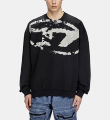 Sweat-shirt avec logo floqué effet vieilli Diesel
