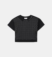 Top en coton avec strass Marc Jacobs Kids