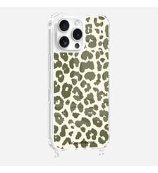 Coque de téléphone glossy léopard beige avec anneaux pour iPhone 16 Pro Max La Coque Française