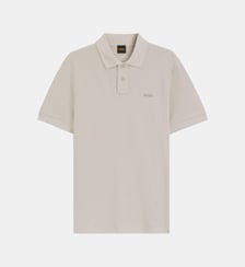 Polo droit en piqué de coton signature BOSS