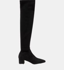 Marguerite - Cuissardes En Cuir Stretch Noir Parallèle