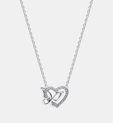 Collier avec Pendentif Cœur et Papillon Entrelacés Pandora