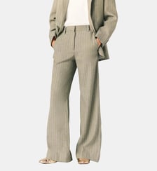 Pantalon tailleur en lin mélangé Maje