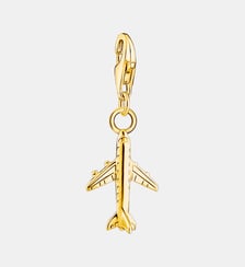 Thomas Sabo Pendentif Charm avion plaqué or doré or jaune 18 carats, Argent sterling 925 Thomas Sabo