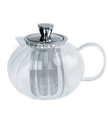 Gyokuro - théière ronde en verre avec filtre dévissable inox, 8L Cristel
