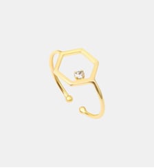 Bague jet plaquée or - honey Caroline Najman