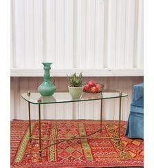Table basse en verre Léonie N°1070- Produit chiné Debongout