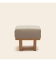 Tabouret ANCA  Bois et velours lumineux Madura