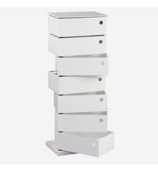 Meuble pivotant 7 casiers blanc mat - Twist Bath Bazaar