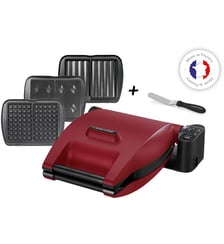 Croque, gaufrier, gaufrette Premium Gaufres Rouge Mat - Spatule Lagrange