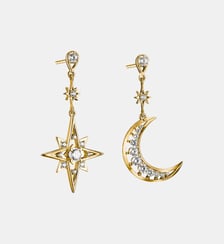 Clous d’oreilles lune et étoile avec zirconia blanche Thomas Sabo