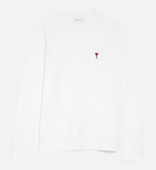 T-shirt Manches Longues Ami de Coeur Rouge unisexe AMI Paris
