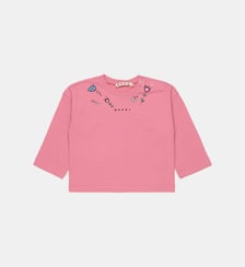 T-shirt manches longues avec logo Marni