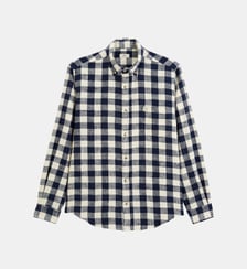 Chemise manches longues coton brushed carreaux Serge Blanco