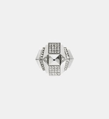 Bague Rockaway Pyramide diamants et argent Statement