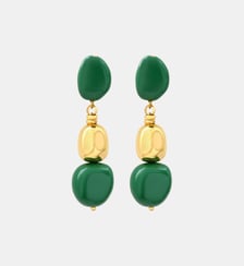 Boucles d'oreilles clips longues   doré à l'or fin - Loulou Satellite