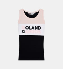 Débardeur col rond Color Block   - rose et marine Roland-Garros