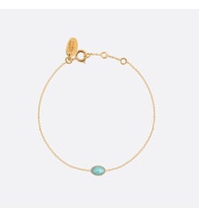 Bracelet doré lapis lazuli - cab ovale Caroline Najman
