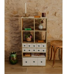 Petit meuble de métier en bois Fernand N°369- Produit chiné Debongout